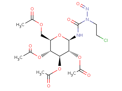 Urea, n-(2-chloroethyl)-n-nitroso-n-(2,3,4,6-tetra-o-acetyl-beta-d-glucopyranosyl)-(9ci)Structure,42936-80-1Structure Urea, n-(2-chloroethyl)-n-nitroso-n-(2,3,4,6-tetra-o-acetyl-beta-d-glucopyranosyl)-(9ci) Structure,42936-80-1Structure