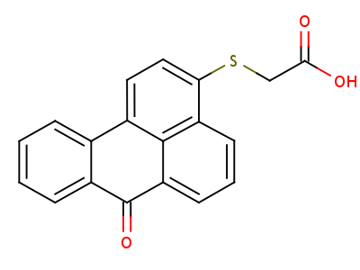 2-(7-氧代-7H-苯并(de)蒽-3-硫代)乙酸結構式,69658-13-5結構式