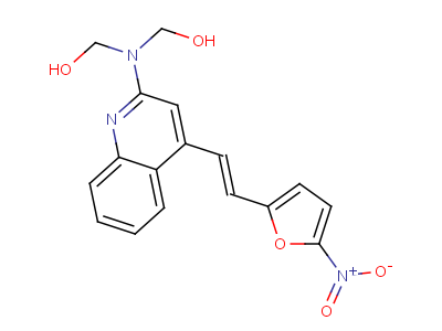 ((4-(2-(5-Nitro-2-furyl)vinyl)-2-quinolyl)imino)dimethanolStructure,802-42-6Structure ((4-(2-(5-Nitro-2-furyl)vinyl)-2-quinolyl)imino)dimethanol Structure,802-42-6Structure