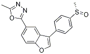 (S)-2-甲基-5-[3-[4-(甲基亞磺?；?苯基]苯并呋喃-5-基]-1,3,4-噁二唑結(jié)構(gòu)式_1005203-15-5結(jié)構(gòu)式