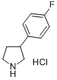 3-(4-氟苯基)吡咯烷鹽酸鹽結(jié)構(gòu)式_1029636-03-0結(jié)構(gòu)式