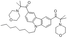 3,6-Bis(2-methyl-2-morpholinopropionyl)-9-octylcarbazoleStructure,104005-37-0Structure 3,6-Bis(2-methyl-2-morpholinopropionyl)-9-octylcarbazole Structure,104005-37-0Structure
