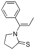 2-Pyrrolidinethione, 1-(1-phenyl-1-propenyl)-(9ci)Structure,105284-72-8Structure 2-Pyrrolidinethione, 1-(1-phenyl-1-propenyl)-(9ci) Structure,105284-72-8Structure