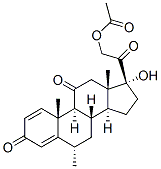(6alpha)-17-羥基-6-甲基-3,11,20-三氧代孕甾烷-1,4-二烯-21-基乙酸酯結(jié)構(gòu)式_115321-98-7結(jié)構(gòu)式