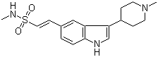 (E)-n-甲基-2-[3-(1-甲基-4-哌啶基)-1H-吲哚-5-基]乙烯磺酰胺結構式_121679-24-1結構式