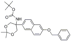 Tert-butyl 5-(6-(benzyloxy)naphthalen-2-yl)-2,2-dimethyl-1,3-dioxan-5-ylcarbamateStructure,1225347-14-7Structure Tert-butyl 5-(6-(benzyloxy)naphthalen-2-yl)-2,2-dimethyl-1,3-dioxan-5-ylcarbamate Structure,1225347-14-7Structure