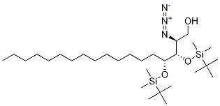 (2S,3s,4r)-2-疊氮基-3,4-雙[(叔丁基二甲基甲硅烷基)氧基]-1-十八醇結(jié)構(gòu)式_1256376-21-2結(jié)構(gòu)式