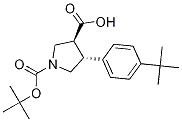 (3S,4r)-1-(叔丁氧基羰基)-4-(4-(叔丁基)苯基)吡咯烷-3-羧酸結(jié)構(gòu)式_1263281-72-6結(jié)構(gòu)式