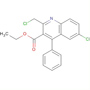 Ethyl 6-chloro-2-(chloromethyl)-4-phenylquinoline-3-carboxylateStructure,126334-85-8Structure Ethyl 6-chloro-2-(chloromethyl)-4-phenylquinoline-3-carboxylate Structure,126334-85-8Structure