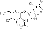 5-溴-4-氯-3-吲哚基-N-乙酰-beta-D-氨基半乳糖苷結(jié)構(gòu)式_129572-48-1結(jié)構(gòu)式