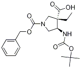 (3S,4r)-1-芐基-3-乙基 4-((叔丁氧基羰基)氨基)吡咯烷-1,3-二羧酸結(jié)構(gòu)式_1311254-40-6結(jié)構(gòu)式