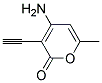 2H-pyran-2-one, 4-amino-3-ethynyl-6-methyl-(9ci)Structure,132334-33-9Structure 2H-pyran-2-one, 4-amino-3-ethynyl-6-methyl-(9ci) Structure,132334-33-9Structure