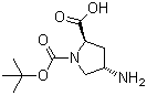 (2R,4s)-1-boc-4-amino-pyrrolidine-2-carboxylic acid Structure,132622-78-7Structure