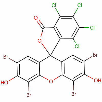 2,3,4,5-四氯-6-(2,4,5,7-四溴-6-羥基-3-氧代-3H-占噸-9-基)苯甲酸結(jié)構(gòu)式_13473-26-2結(jié)構(gòu)式