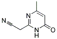 2-Pyrimidineacetonitrile, 1,6-dihydro-4-methyl-6-oxo-(8ci)Structure,13514-85-7Structure 2-Pyrimidineacetonitrile, 1,6-dihydro-4-methyl-6-oxo-(8ci) Structure,13514-85-7Structure