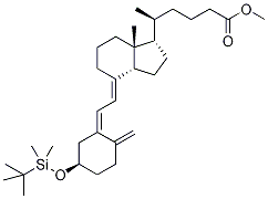 (3beta,5Z,7E)-3-(叔-丁基二甲基硅烷基氧基)-9,10-開環(huán)膽甾-5,7,10(19)-三烯-24-羧酸甲酯結構式_135359-42-1結構式