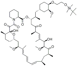 42-O-叔-丁基二甲基硅烷基氧基乙基-d4雷帕霉素結(jié)構(gòu)式_1356839-88-7結(jié)構(gòu)式