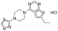 6-乙基-4-[4-(1,3,4-噻二唑-2-基)-1-哌嗪]噻吩并[2,3-d]嘧啶鹽酸鹽結(jié)構(gòu)式_1359873-45-2結(jié)構(gòu)式