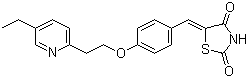 5-(4-(2-(5-乙基吡啶-2-基)乙氧基)苯亞甲基)噻唑烷-2,4-二酮結(jié)構(gòu)式_136401-70-2結(jié)構(gòu)式