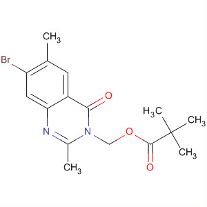 Propanoic acid, 2,2-dimethyl-, (7-bromo-2,6-dimethyl-4-oxo-3(4h)-quinazolinyl)methyl esterStructure,140373-65-5Structure Propanoic acid, 2,2-dimethyl-, (7-bromo-2,6-dimethyl-4-oxo-3(4h)-quinazolinyl)methyl ester Structure,140373-65-5Structure