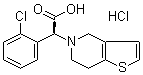 (S)-2-(2-氯苯基)-2-(6,7-二氫噻吩并[3,2-c]吡啶-5(4H)-基)乙酸鹽酸鹽結(jié)構(gòu)式_144750-42-5結(jié)構(gòu)式