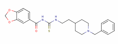 1-(Benzo[d][1,3]dioxole-5-carbonyl)-3-(2-(1-benzylpiperidin-4-yl)ethyl)thiourea Structure,145232-89-9Structure