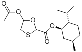 (1R,2S,5R)-薄荷基 5-乙酰氧基-[1,3]-氧硫雜環(huán)戊烷-2-羧酸酯結(jié)構(gòu)式_147126-67-8結(jié)構(gòu)式