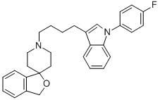 1-{4-[1-(4-氟苯基)-1H-吲哚-3-基]丁基}-3H-螺[2-苯并呋喃-1,4-哌啶]結(jié)構(gòu)式_147817-50-3結(jié)構(gòu)式