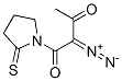 2-Pyrrolidinethione, 1-(2-diazo-1,3-dioxobutyl)-(9ci)Structure,148902-19-6Structure 2-Pyrrolidinethione, 1-(2-diazo-1,3-dioxobutyl)-(9ci) Structure,148902-19-6Structure
