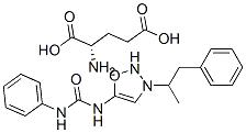 3-(1-甲基-2-苯基乙基)-5-[[(苯基氨基)甲酰]氨基]-1,2,3-惡二唑 L-谷氨酸結構式_153216-47-8結構式