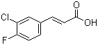 3-Chloro-4-FluorocinnamicacidStructure,155814-22-5Structure 3-Chloro-4-Fluorocinnamicacid Structure,155814-22-5Structure