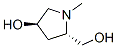2-Pyrrolidinemethanol,4-hydroxy-1-methyl-,trans-(9ci)Structure,157087-65-5Structure 2-Pyrrolidinemethanol,4-hydroxy-1-methyl-,trans-(9ci) Structure,157087-65-5Structure