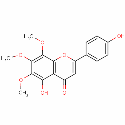 4H-1-benzopyran-4-one,5-hydroxy-2-(4-hydroxyphenyl)-6,7,8-trimethoxy-Structure,16545-23-6Structure 4H-1-benzopyran-4-one,5-hydroxy-2-(4-hydroxyphenyl)-6,7,8-trimethoxy- Structure,16545-23-6Structure