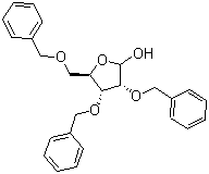 D-Ribofuranose, 2,3,5-tris-O-(phenylmethyl)-Structure,16838-89-4Structure D-Ribofuranose, 2,3,5-tris-O-(phenylmethyl)- Structure,16838-89-4Structure