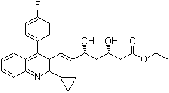 [R-(R*,S*)]-3,5-二羥基-7-[2-環(huán)丙基-4-(4-氟苯基)-3-喹啉]-6-庚酸乙酯結構式_172336-33-3結構式