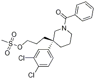 (S)-3-(1-苯甲?；?3-(3,4-二氯苯基)哌啶-3-基)丙基甲烷磺酸鹽結(jié)構(gòu)式_172734-71-3結(jié)構(gòu)式