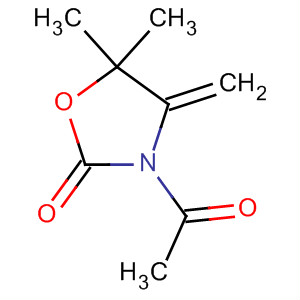 (9ci)-3-乙?；?5,5-二甲基-4-亞甲基-2-噁唑烷酮結(jié)構(gòu)式_202920-26-1結(jié)構(gòu)式