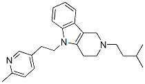2,3,4,5-四氫-2-異戊基-5-[2-(6-甲基-3-吡啶)乙基]-1H-吡啶并[4,3-b]吲哚結(jié)構(gòu)式_20675-01-8結(jié)構(gòu)式