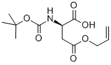 (2R)-4-(allyloxy)-2-({[(2-methyl-2-propanyl)oxy]carbonyl}amino)-4-oxobutanoic acid Structure,207120-58-9Structure