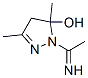 4,5-二氫-1-(1-亞氨基乙基)-3,5-二甲基-1H-吡唑-5-醇結(jié)構(gòu)式_210043-27-9結(jié)構(gòu)式
