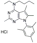 N-丁基-N-乙基-2,5,6-三甲基-7-(2,4,6-三甲基苯基)-7H-吡咯并[2,3-d]嘧啶基-4-胺鹽酸鹽結構式_220953-69-5結構式