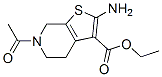 6-乙?；?2-氨基-5,7-二氫-4H-噻吩并[2,3-c]吡啶-3-羧酸乙酯結(jié)構(gòu)式_24237-43-2結(jié)構(gòu)式