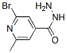 4-Pyridinecarboxylicacid,2-bromo-6-methyl-,hydrazide(9ci)Structure,25462-93-5Structure 4-Pyridinecarboxylicacid,2-bromo-6-methyl-,hydrazide(9ci) Structure,25462-93-5Structure