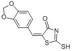 (5E)-5-(1,3-苯并二氧代l-5-基亞甲基)-2-疏基-1,3-噻唑-4(5H)-酮結構式_28824-66-0結構式
