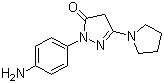 1-(4-Aminophenyl)-3-(1-pyrrolidino)-5-pyrazoloneStructure,30707-77-8Structure 1-(4-Aminophenyl)-3-(1-pyrrolidino)-5-pyrazolone Structure,30707-77-8Structure