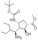 (1S,2S,3S,4R)-3-((R)-1-氨基-2-乙基丁基)-4-(叔丁氧基羰基氨基)-2-羥基環(huán)戊烷羧酸甲酯結(jié)構(gòu)式_316173-29-2結(jié)構(gòu)式