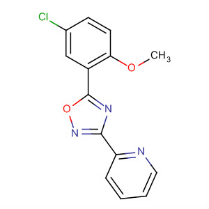 3-(Pyridin-2-yl)-5-(5-chloro-2-methoxyphenyl)-1,2,4-oxadiazoleStructure,327056-32-6Structure 3-(Pyridin-2-yl)-5-(5-chloro-2-methoxyphenyl)-1,2,4-oxadiazole Structure,327056-32-6Structure