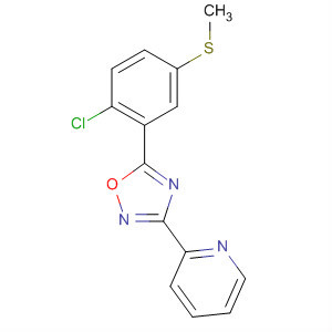 3-(Pyridin-2-yl)-5-(2-chloro-5-methylthiophenyl)-1,2,4-oxadiazoleStructure,327056-34-8Structure 3-(Pyridin-2-yl)-5-(2-chloro-5-methylthiophenyl)-1,2,4-oxadiazole Structure,327056-34-8Structure