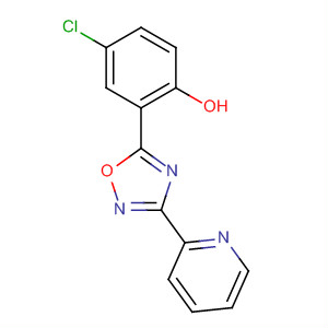 3-(Pyridin-2-yl)-5-(5-chloro-2-hydroxyphenyl)-1,2,4-oxadiazoleStructure,327056-42-8Structure 3-(Pyridin-2-yl)-5-(5-chloro-2-hydroxyphenyl)-1,2,4-oxadiazole Structure,327056-42-8Structure