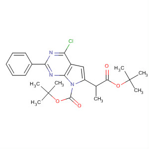 6-(2-(叔丁氧基羰基)乙基)-4-氯-2-苯基-7h-吡咯并[2,3-d]嘧啶-7-羧酸叔丁酯結構式_343633-09-0結構式